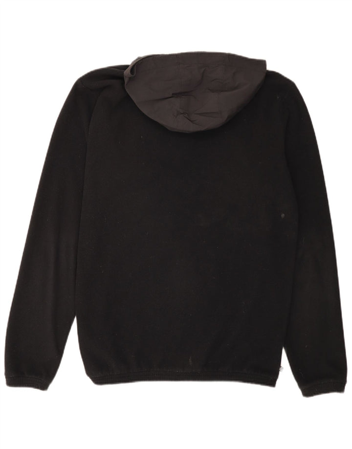 ADIDAS Fleecetrøje med hætte til mænd, lille sort farveblok