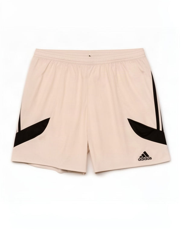 Adidas Herre Climalite Sportshorts Large White Colourblock Polyester