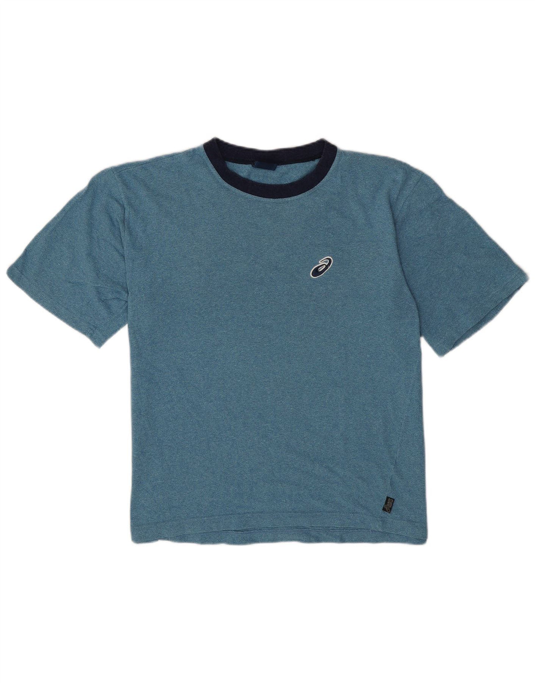 Asics Herre T-Shirt Top Medium Blue Flecked Bomuld