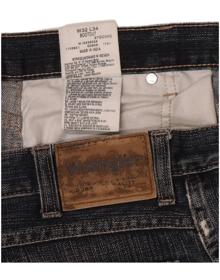 Wrangler Herre Bootcut Jeans W32 L34 Blå Bomuld