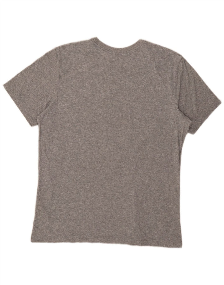 Nike grafisk T-shirt top til mænd, stor grå bomuld