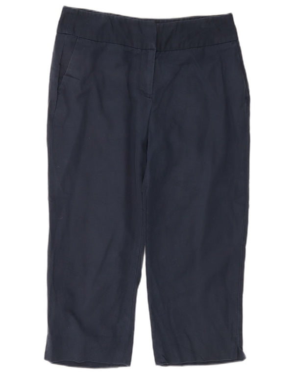 LAURA ASHLEY Lige capribukser til kvinder UK 6 XS W28 L21 Marineblå