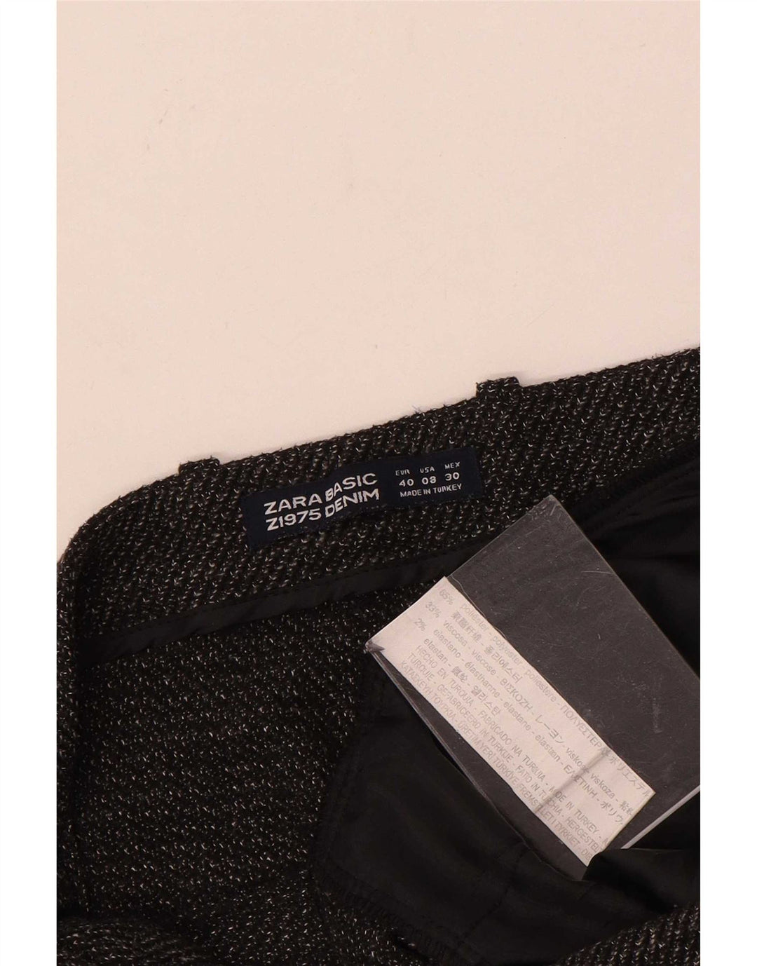 Zara Womens Loose Fit Cropped Trousers EU 40 Medium W30 L23 Grå Polyester