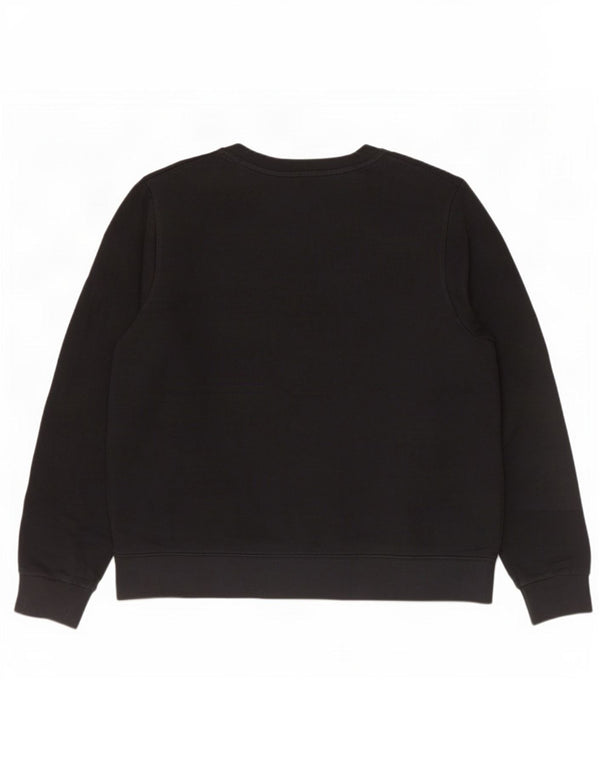 Wrangler Dame Grafisk Sweatshirt Jumper UK 16 Stor sort bomuld