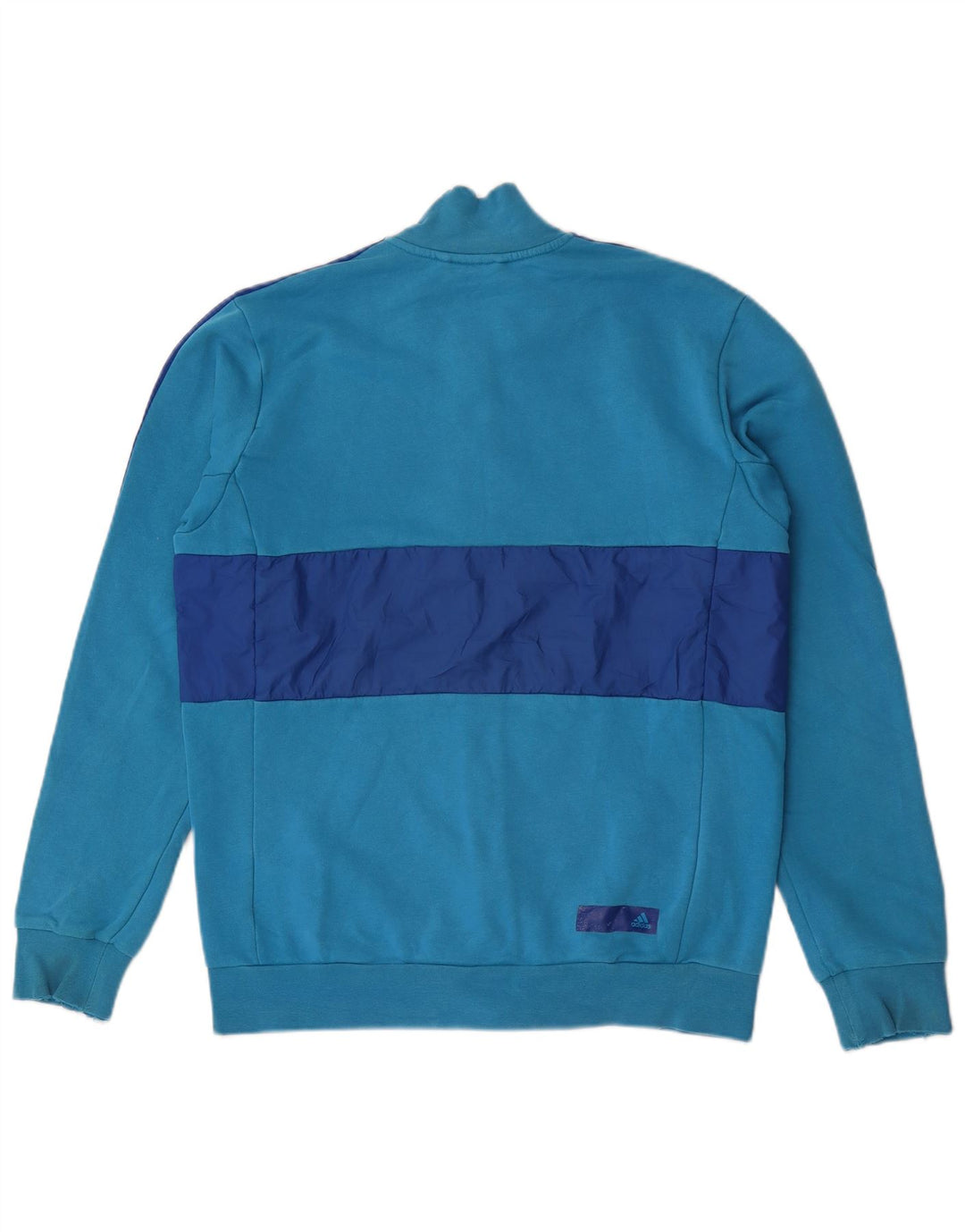 Adidas Herre grafisk træningsdragt Topjakke Medium Blue Colourblock Bomuld