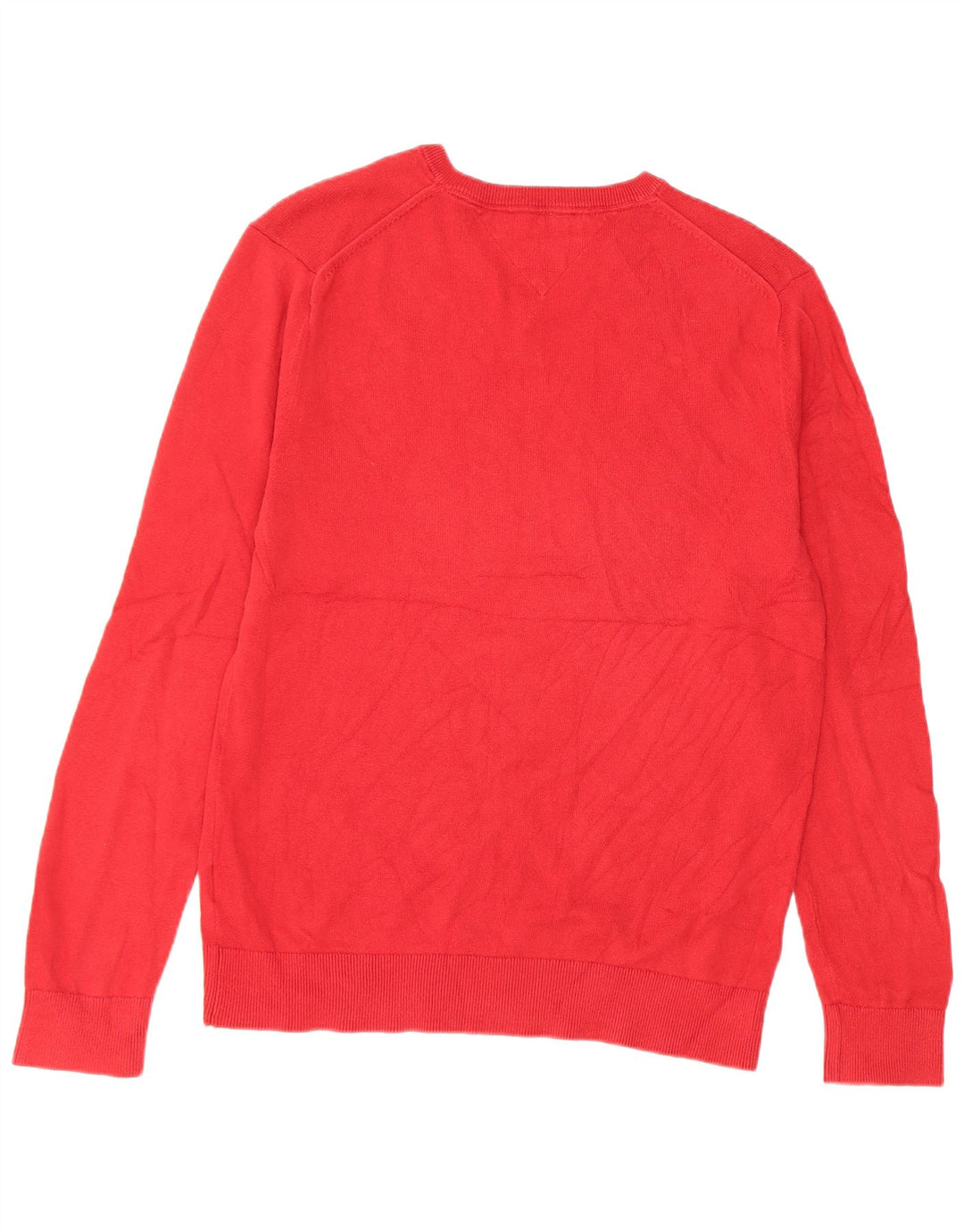 Tommy Hilfiger Herre V-hals sweater Stor rød bomuld
