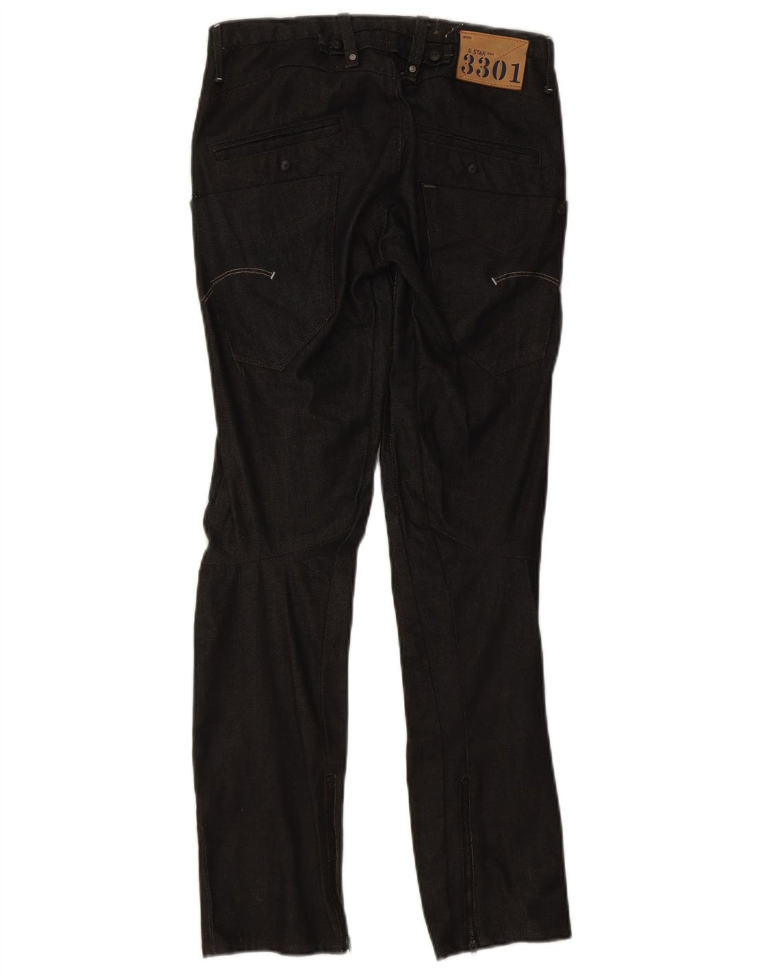 G-STAR Womens 3301 Cargo Slim Jeans W24 L30 Navy Blue Cotton