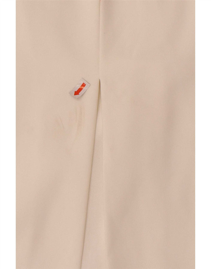 Zara Dame Stropløs Kjole UK 8 Small White Polyester