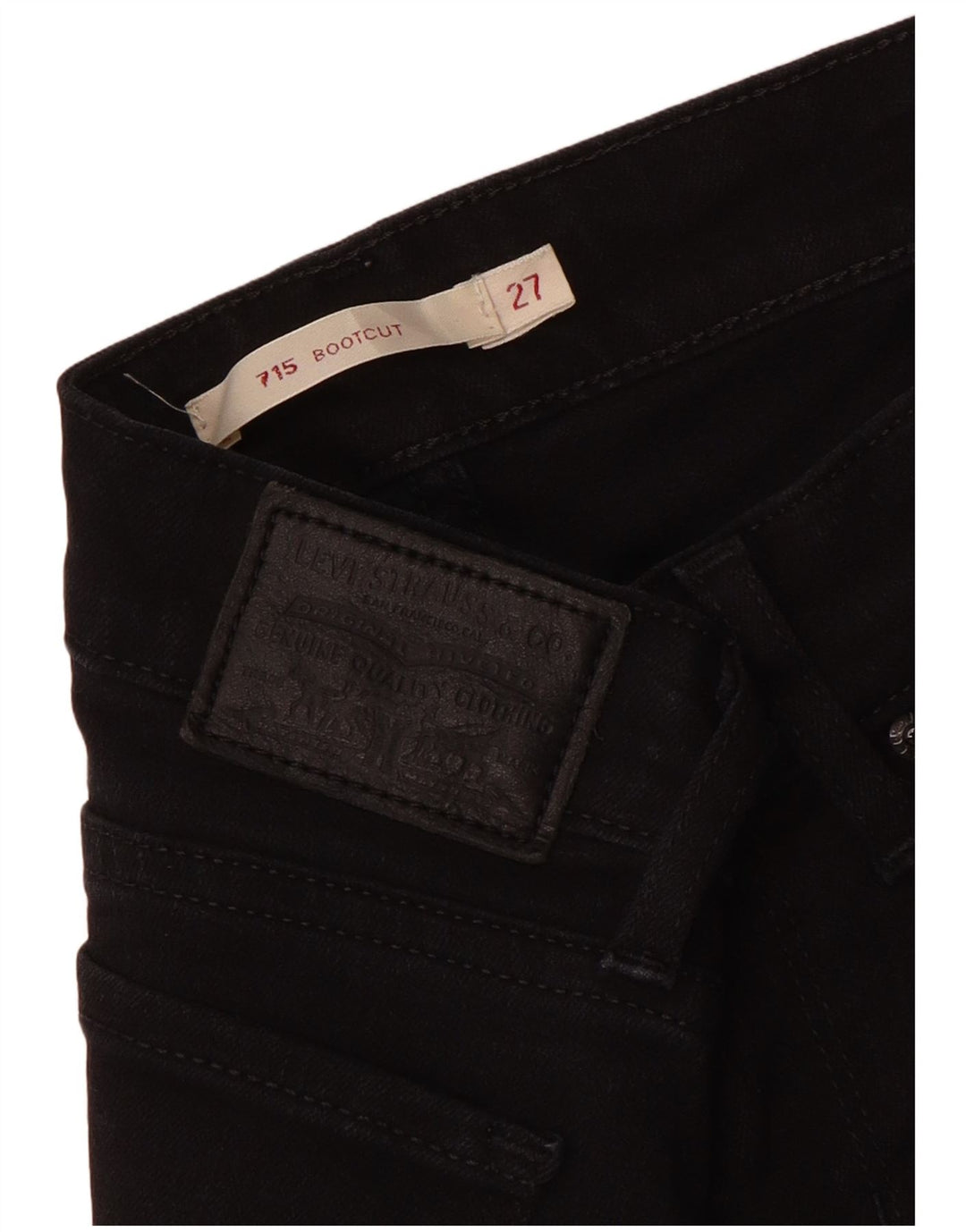 Levi's Dame 715 Bootcut Jeans W27 L28 Sort