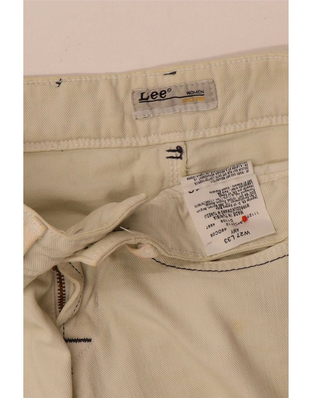 Lee Dame Amy Slim Jeans W27 L33 Off White Bomuld