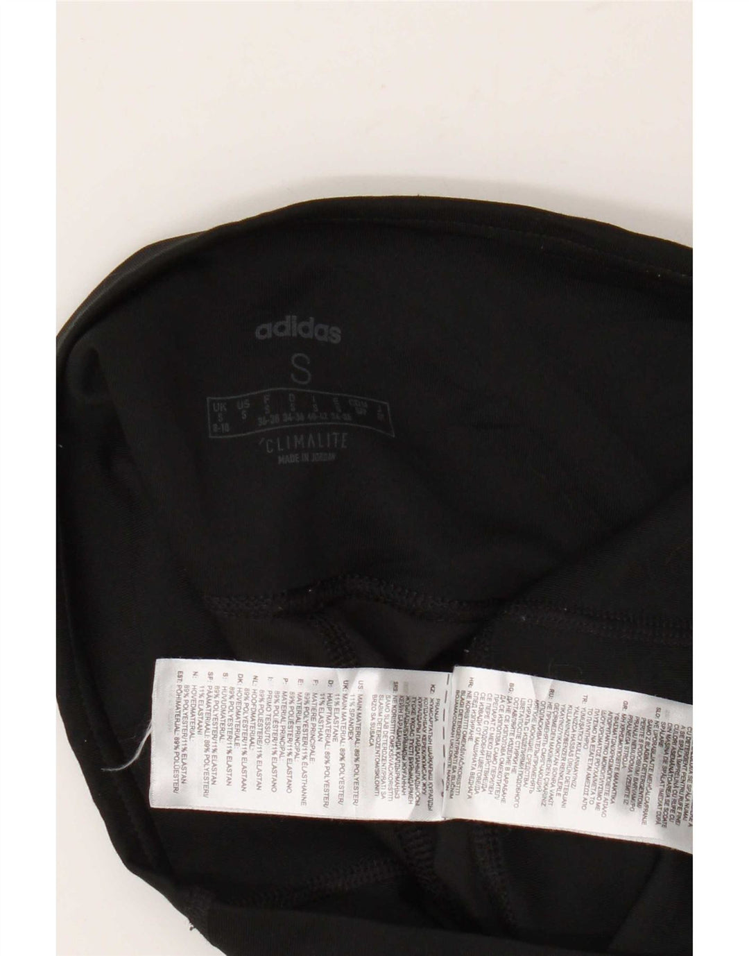 Adidas Womens Climalite Leggings UK 8/10 Small Black Polyester