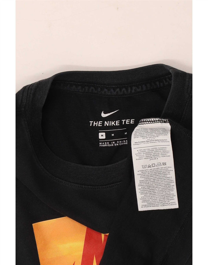 Nike Herre grafisk T-shirt Top Medium Sort Bomuld