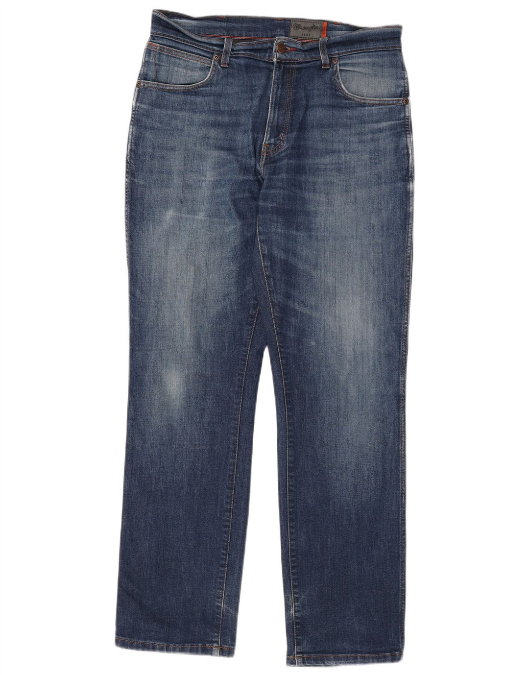 Wrangler Straight Jeans til mænd W33 L32 blå bomuld