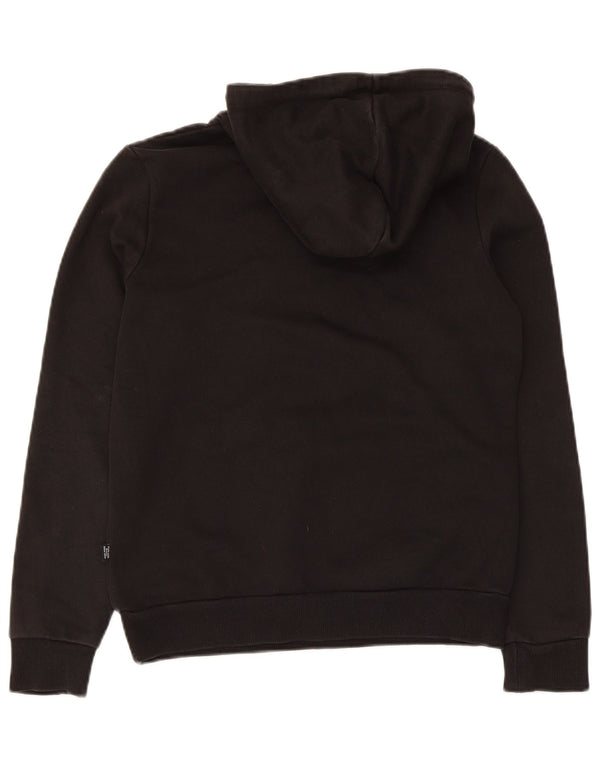 Puma Graphic Hoodie Jumper UK 10 Small Black Bomuld