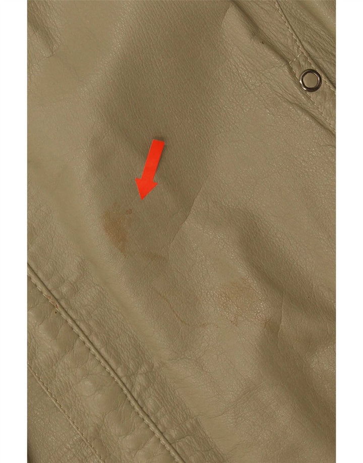 Vintage herre læderjakke UK 38 Medium Khaki