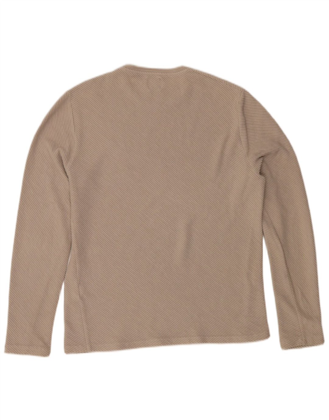 Zara Herre Top Langærmet Stor Beige Bomuld