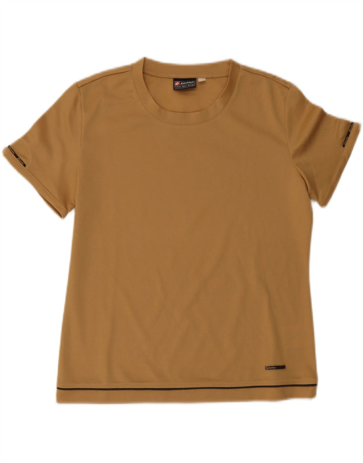 Lotto Dame T-Shirt Top UK 14 Stor Beige Polyester