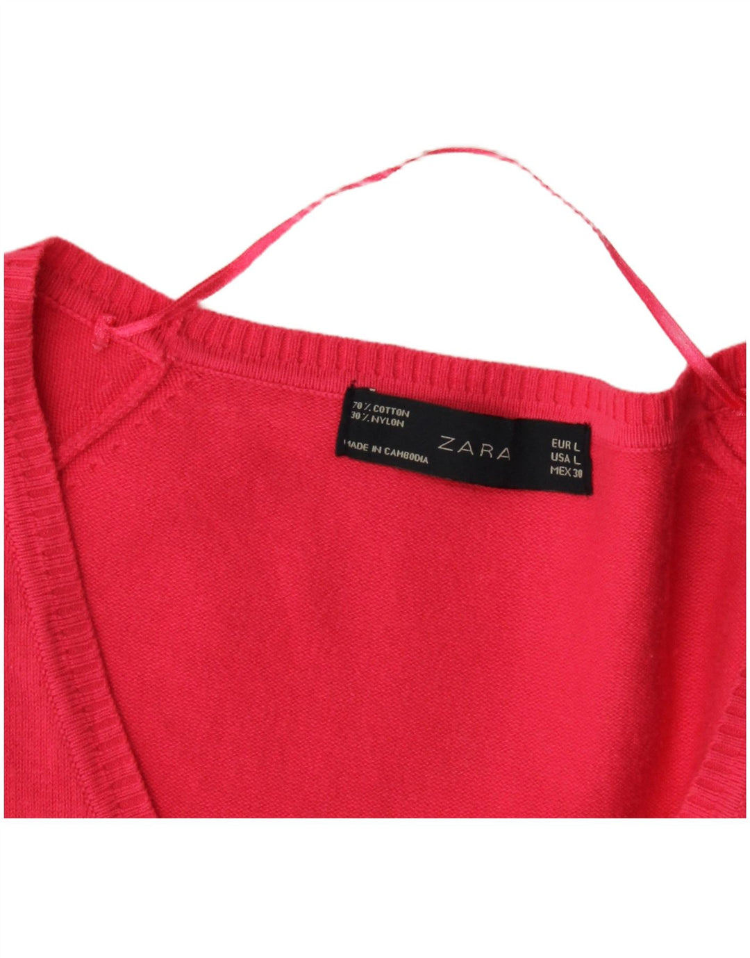 Zara Dame Cardigan Sweater UK 14 Large Pink