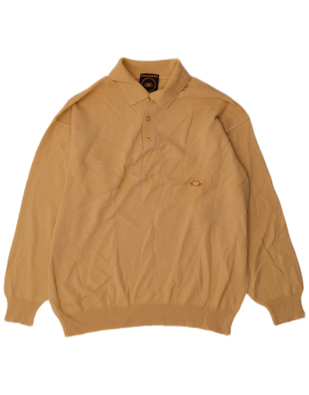 Il Granchio Herre Polo Neck Jumper Sweater Stor Beige