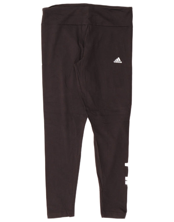 ADIDAS Grafiske Leggings til kvinder UK 16/18 Large Black
