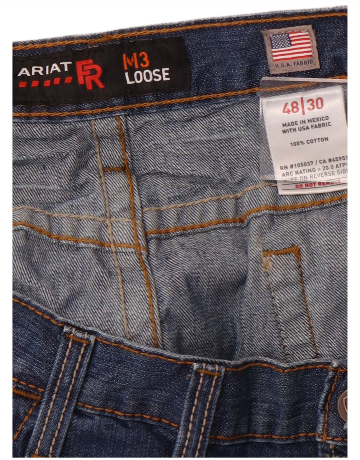 ARIAT Herre M3 Løse jeans W48 L30 Blå Bomuld
