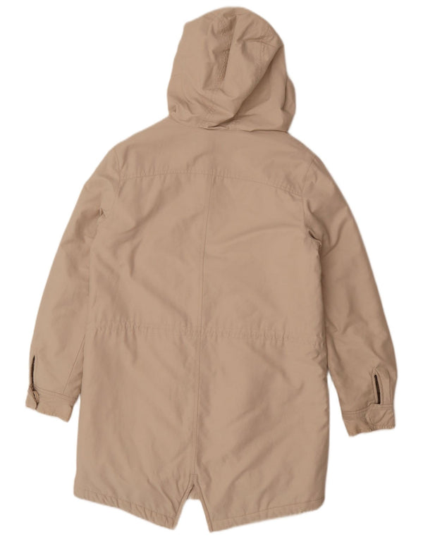 Hobbs Dame Oversized Parka Jacket UK 8 Small Beige Bomuld