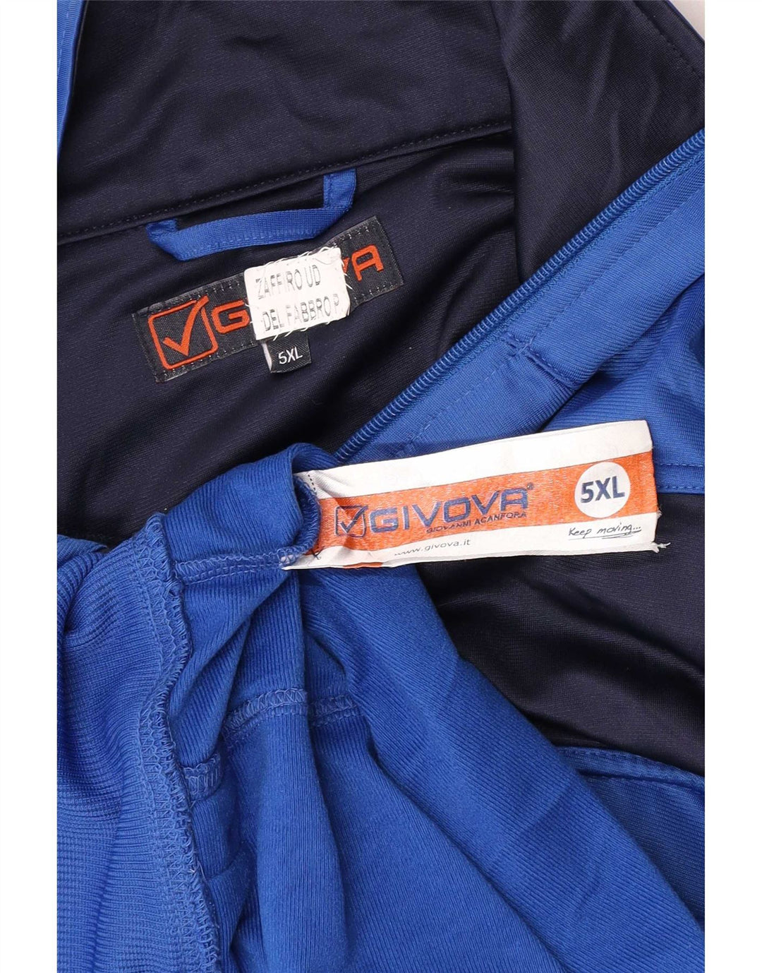 Givova Herre grafisk træningsdragt Topjakke 5XL Blå Colourblock Polyester