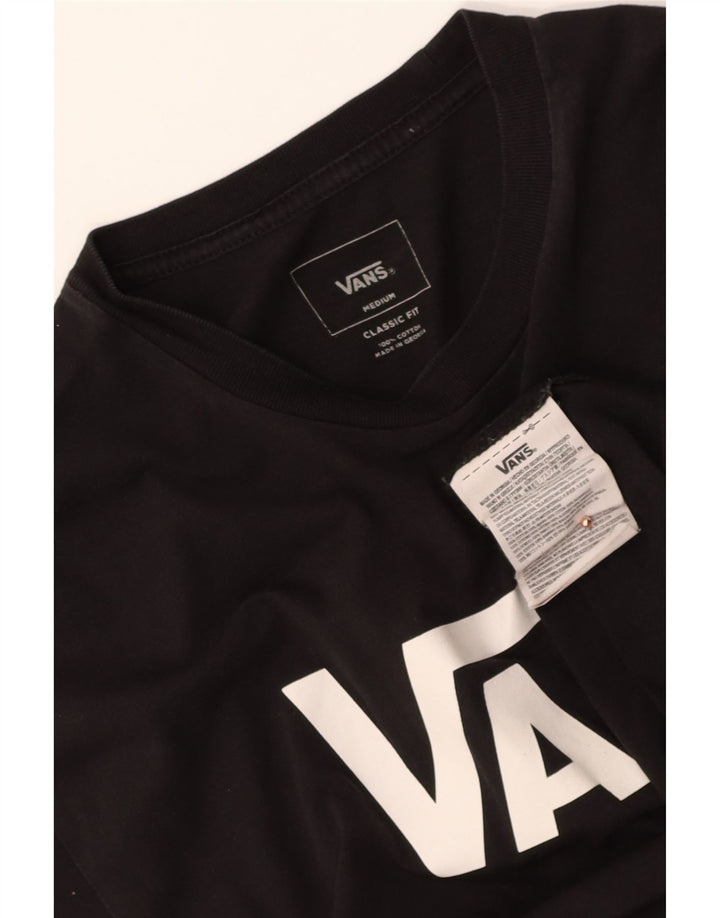 VANS Mens Classic Fit Graphic T-Shirt Top Medium Black Cotton