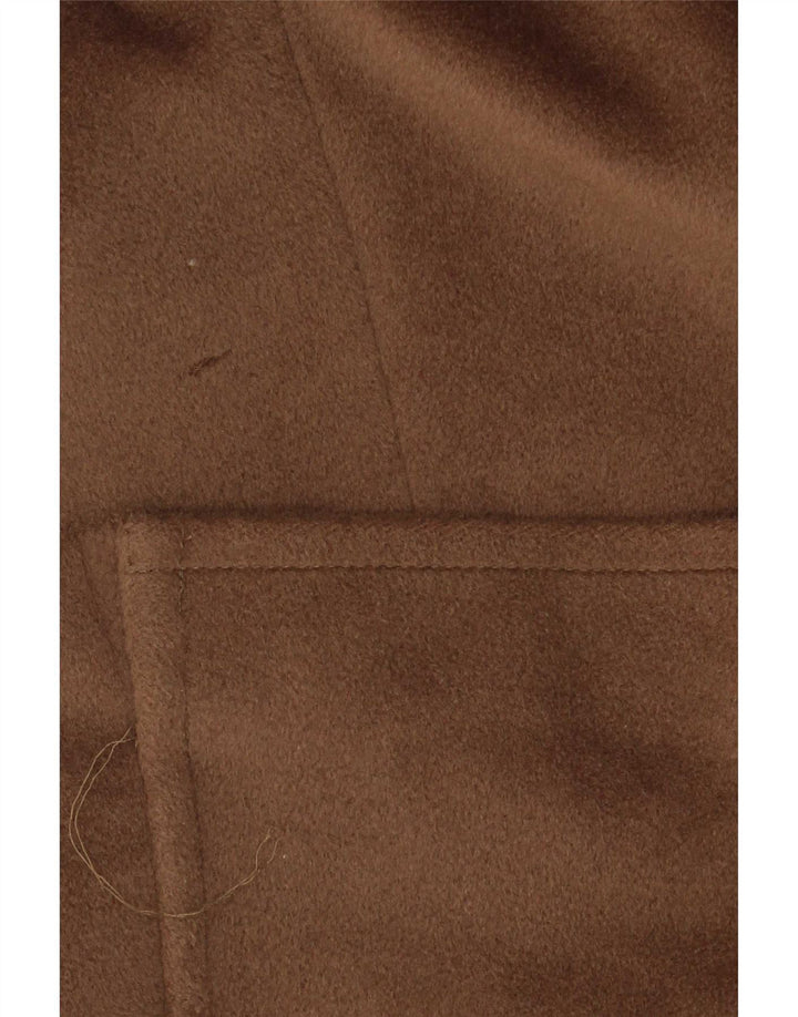 Max Mara Dame Oversized Overfrakke UK 12 Medium Brun Uld