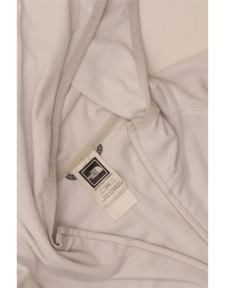 The North Face dame fleecejakke med hætte UK 12 Medium White Polyester