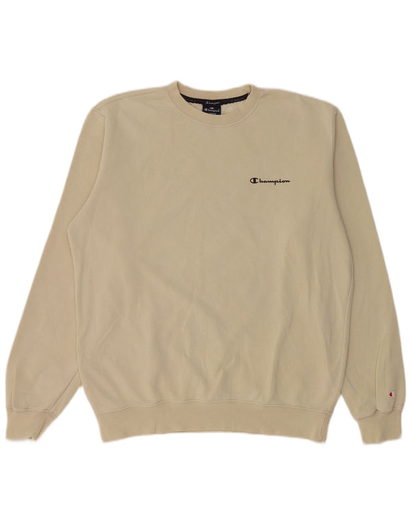 Champion Herre Sweatshirt Jumper Large Beige