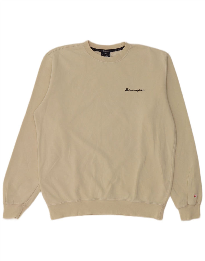 Champion Herre Sweatshirt Jumper Large Beige