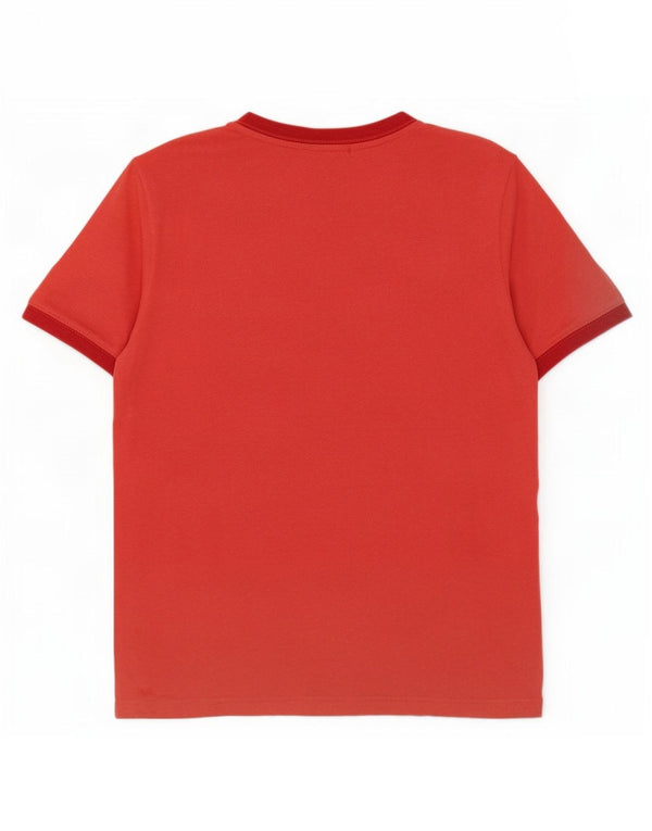 Superdry T-shirt top til kvinder UK 10 Lille rød bomuld