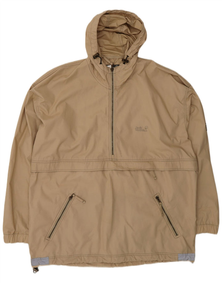 Jack Wolfskin Herre Hætte Anorak Jacket UK 44 2XL Beige Polyester