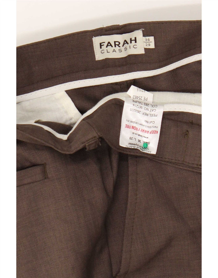 Farah Herre Classic Fit Chino Bukser W36 L29 Brun Polyester