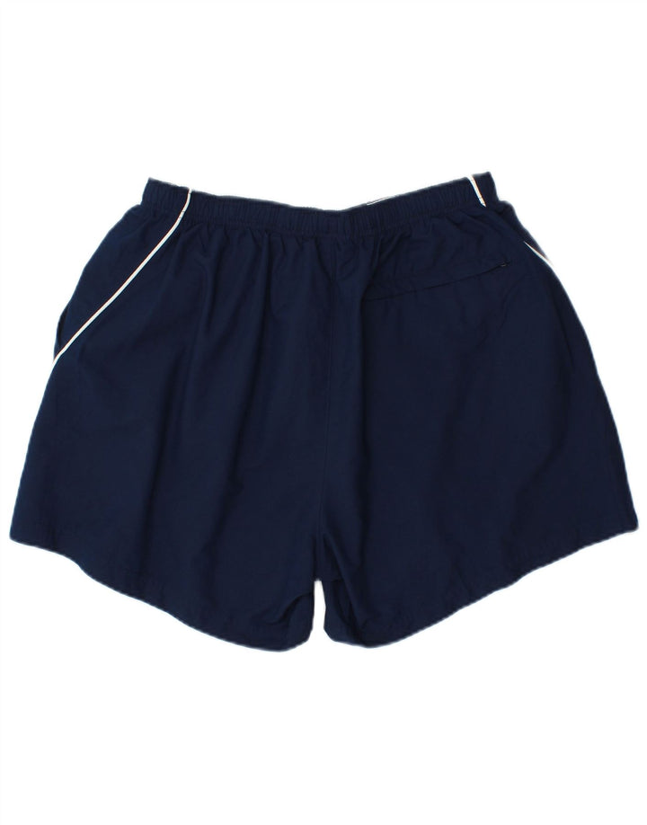 Nike herre sportsshorts XL marineblå stribet polyester