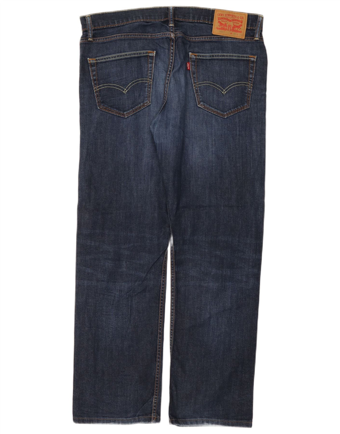 Levi's Dame 504 Straight Jeans W34 L32 Blå Bomuld