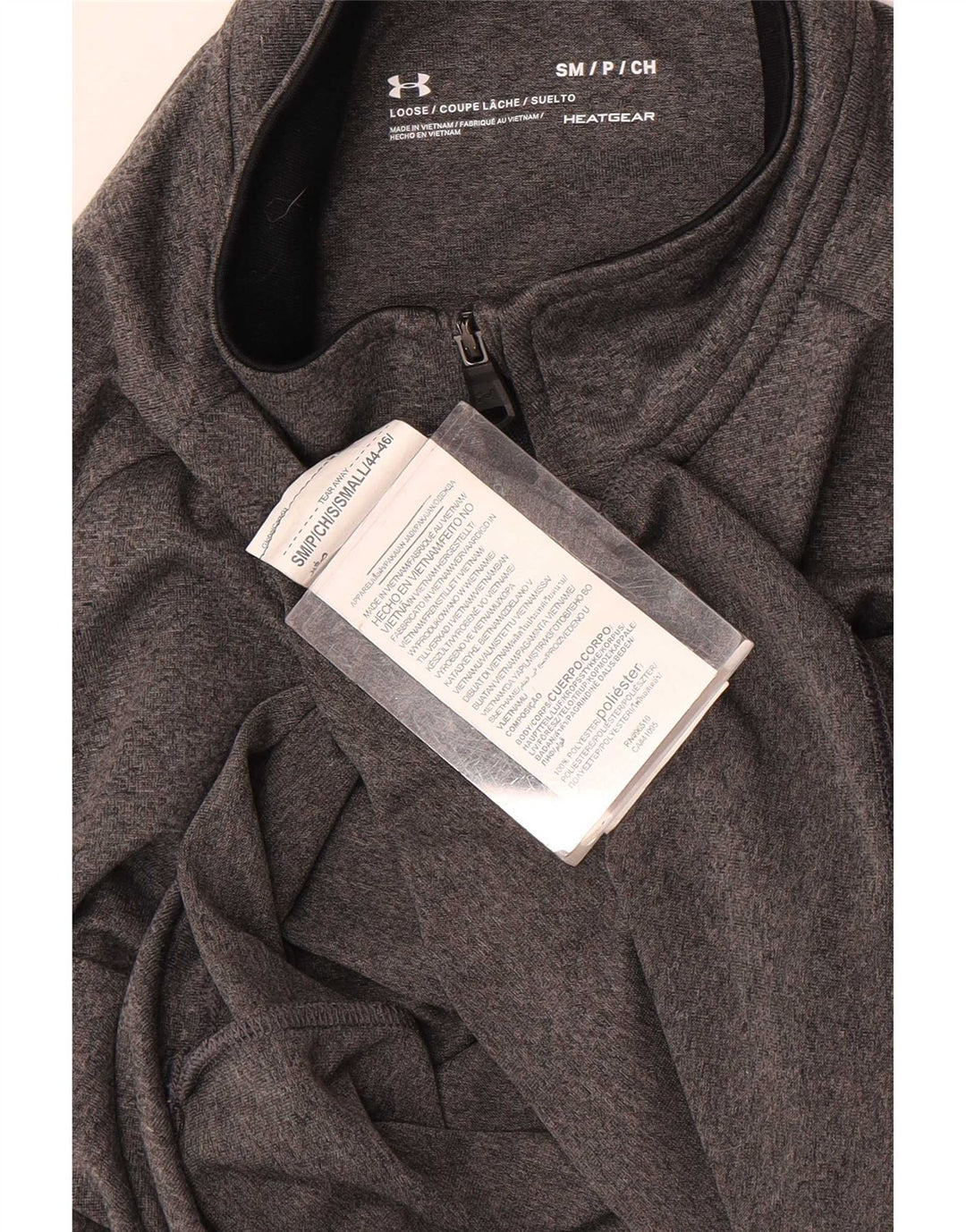 Under Armour Herre Heat Gear Zip Neck Pullover Træningsdragt Top Lille Grå