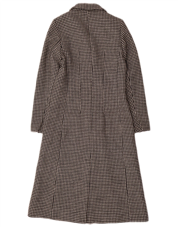 Marks & Spencer Double Breasted frakke til kvinder UK 8 Small Black Houndstooth