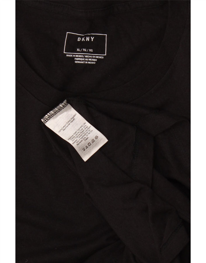 Dkny Herre Grafisk T-Shirt Top XL Sort Bomuld
