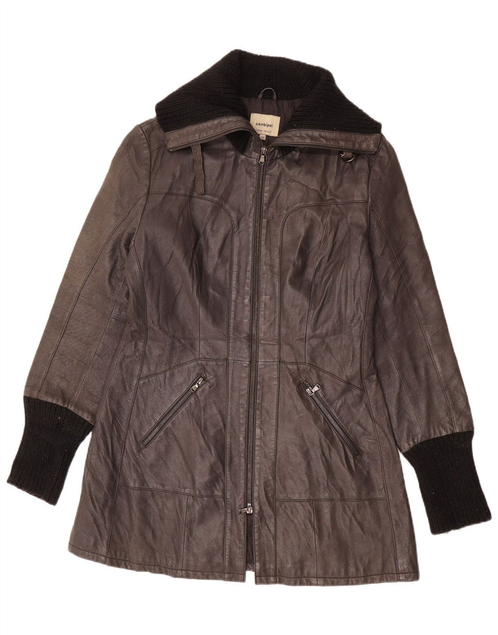 CONBIPEL Womens Leather Jacket IT 46 Large Black Leather