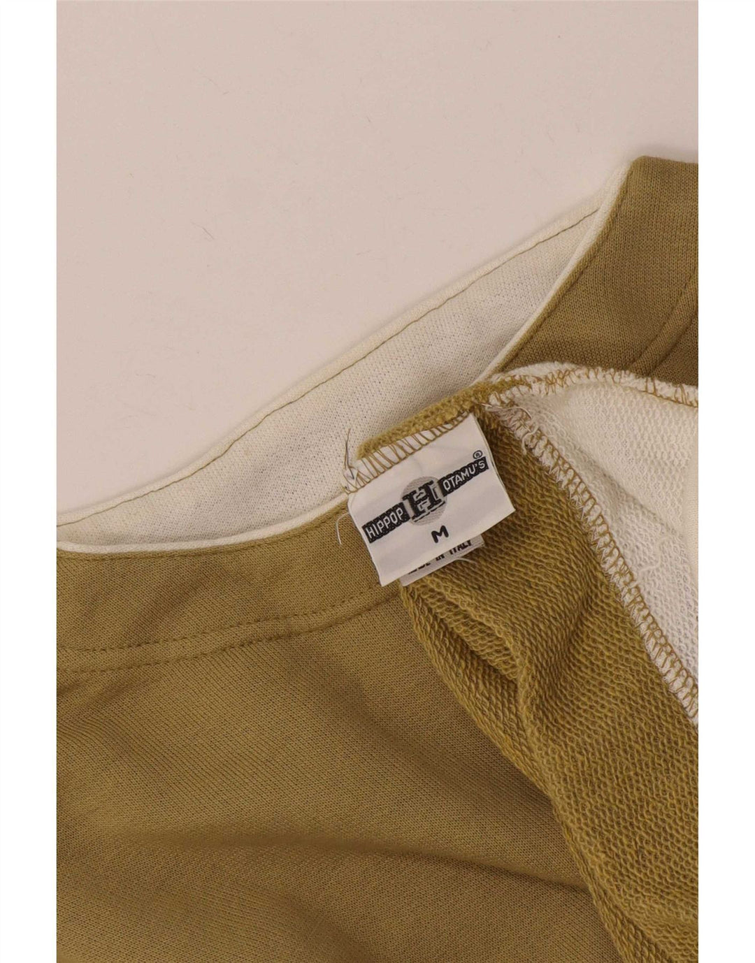 Vintage oversized cardigan sweater til kvinder UK 14 Medium Khaki Colourblock