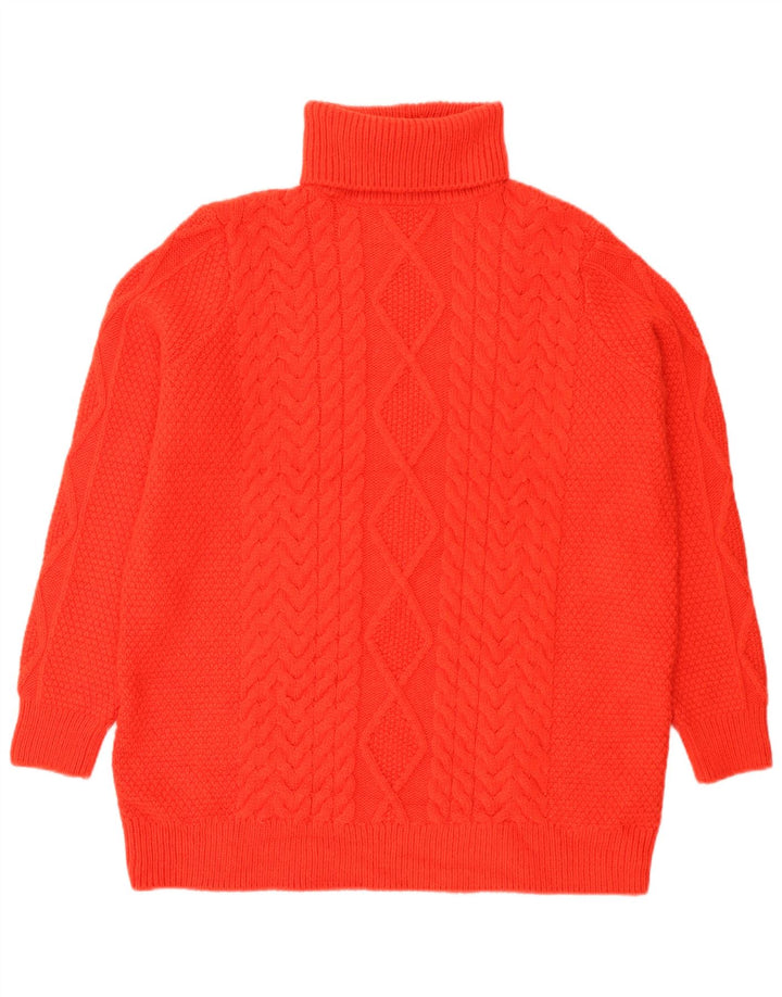 Marks & Spencer Dame Oversized rullehals sweater UK 16 Large Red