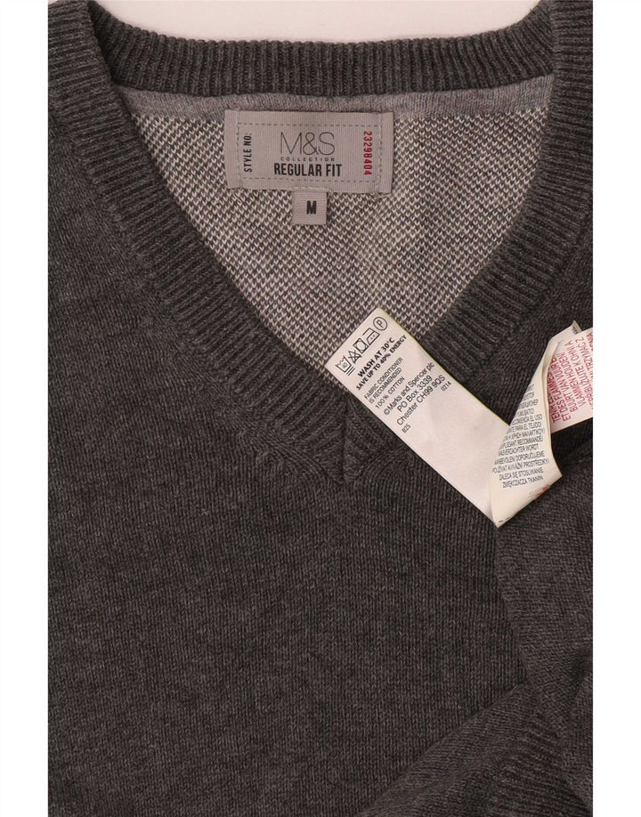 Marks & Spencer Herre Regular Fit Vest Tank Top Medium Grey Bomuld