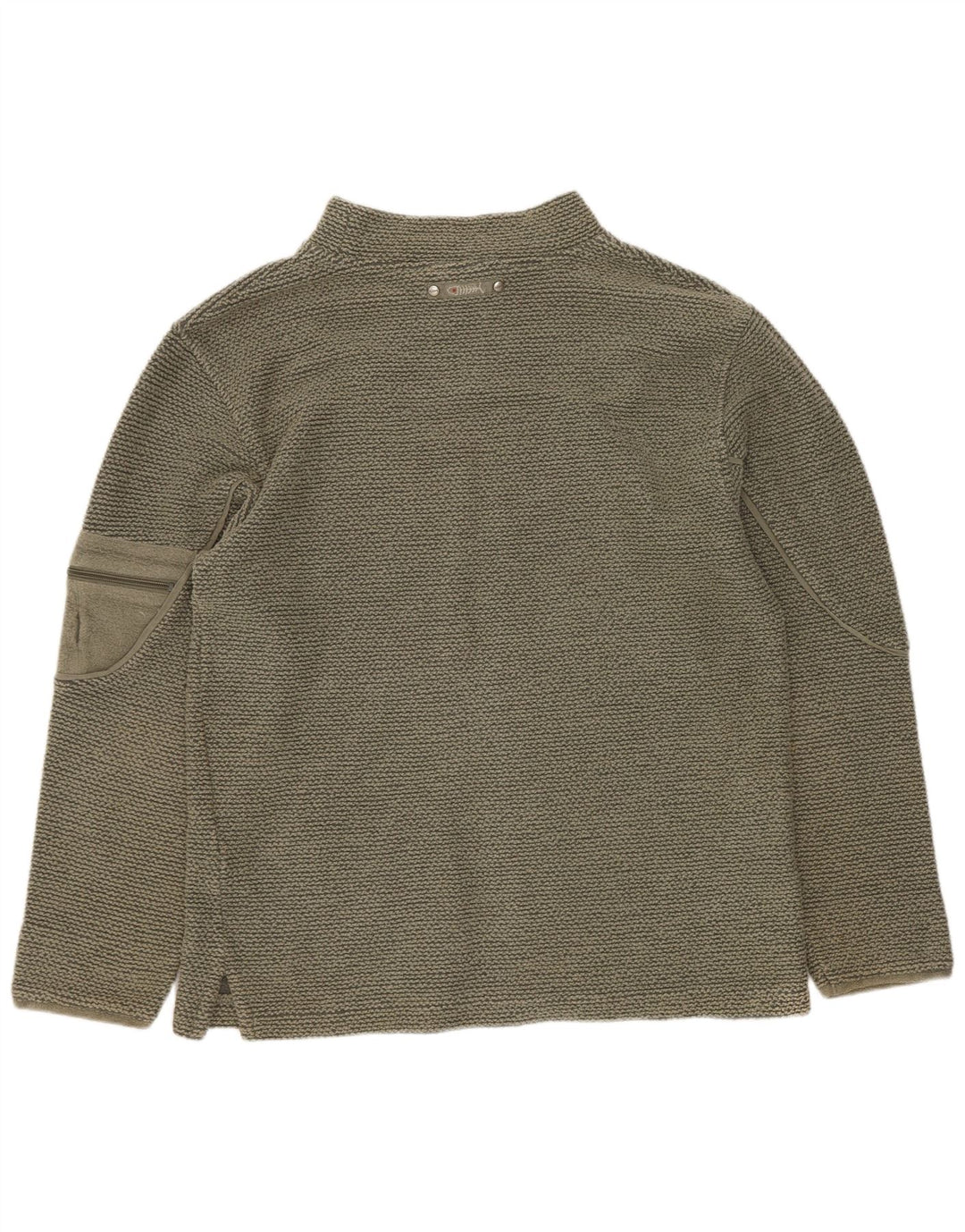 Weird Fish Herre Sweatshirt Jumper Small Khaki Bomuld