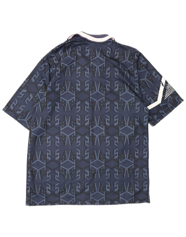 Umbro Herre Skotland 1991-1993 Fodboldtrøje Medium Marineblå Geometrisk