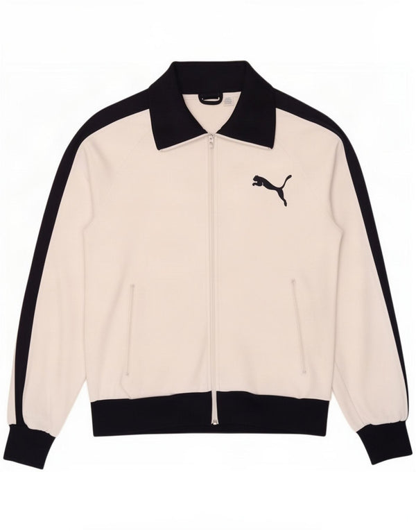 Puma Grafisk træningsdragt til mænd Topjakke Medium Hvid Colourblock Polyester