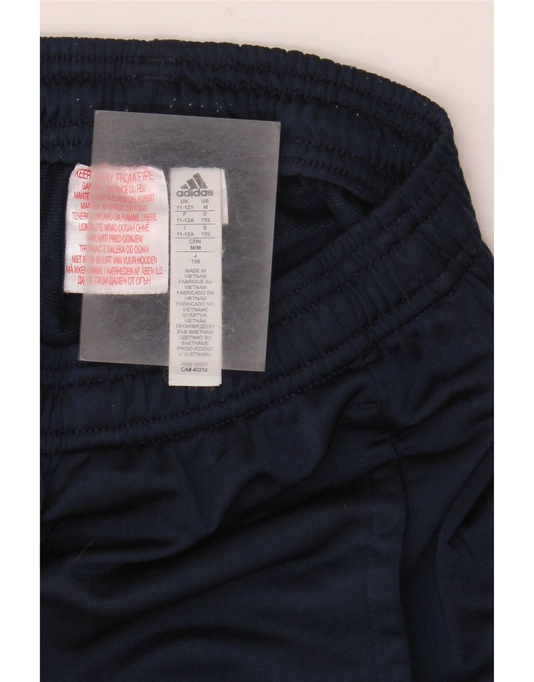 Adidas Drenge Træningsdragt Bukser Joggers 11-12 År Marineblå Polyester
