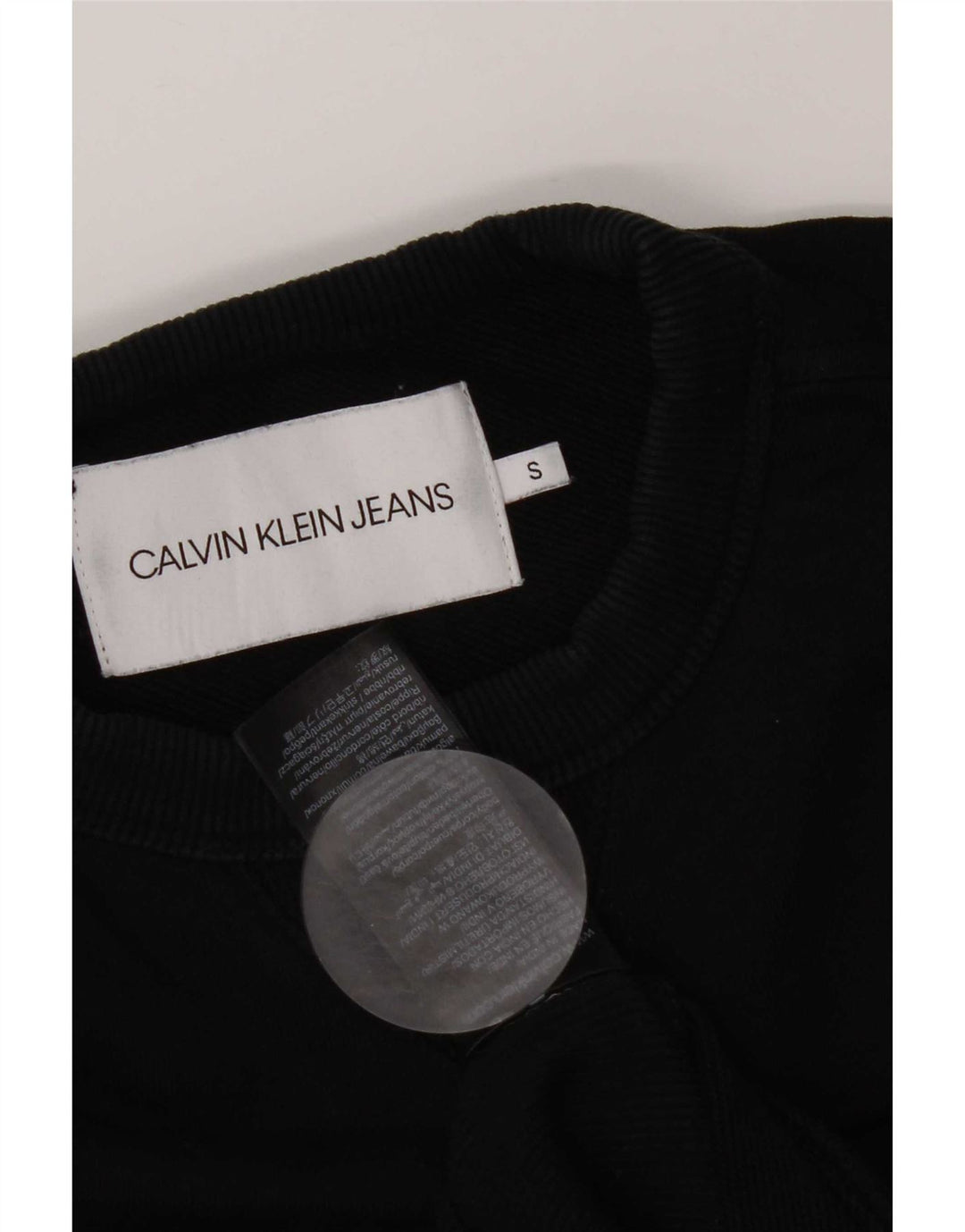 Calvin Klein Herre grafisk Regular Fit Sweatshirt Jumper Lille sort bomuld
