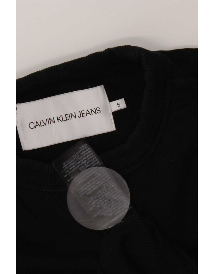 Calvin Klein Herre grafisk Regular Fit Sweatshirt Jumper Lille sort bomuld